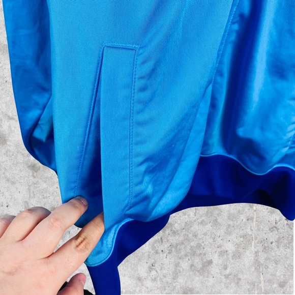 Champion Big C Life Embroidered Long Sleeve Zip Up Varsity Track Jacket Blue - Picture 13 of 16